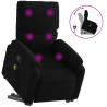 Sillón reclinable de masaje elevable tela negro 2