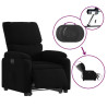 Sillón eléctrico reclinable elevable de tela negro 5