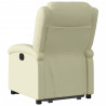 Sillón reclinable elevable cuero auténtico color crema 4