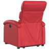 Sillón reclinable de masaje de pie cuero artificial rojo 4