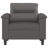 Sillón cuero sintético gris 60 cm 3