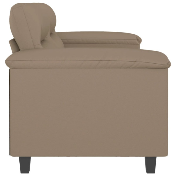 Sofá de 2 lugares 120 cm couro artificial cor cappuccino M 4