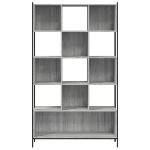 Estantería madera de ingeniería gris Sonoma 102x28x172 cm M 5