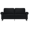 Sofá de 2 plazas de cuero sintético negro 140 cm 3
