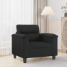 Poltrona couro artificial 60 cm preto 1