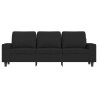 Sofá de 3 plazas de tela negro 180 cm 3