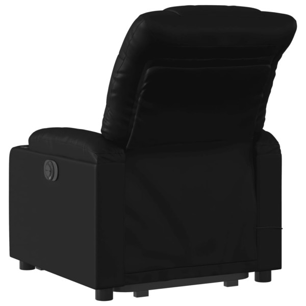 Sillón reclinable de masaje de pie cuero artificial negro M 4