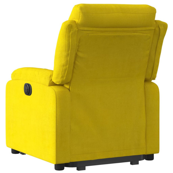 Sillón reclinable elevable terciopelo amarillo M 4