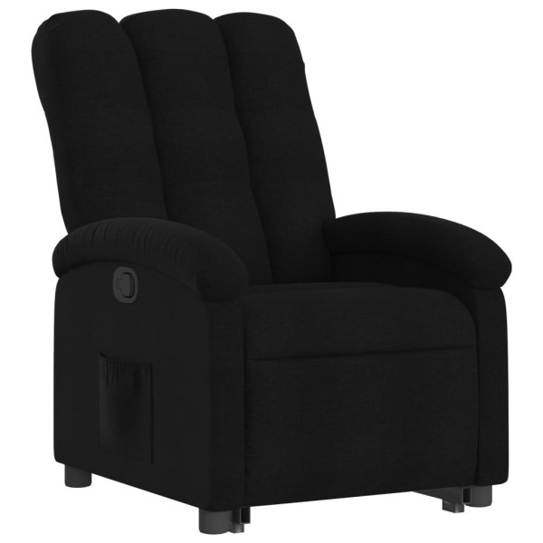 Sillón reclinable elevable tela negro M 3