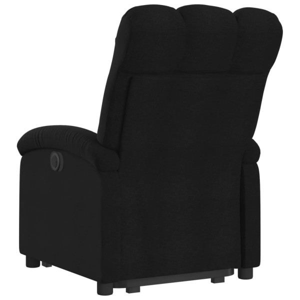 Sillón reclinable elevable tela negro M 4