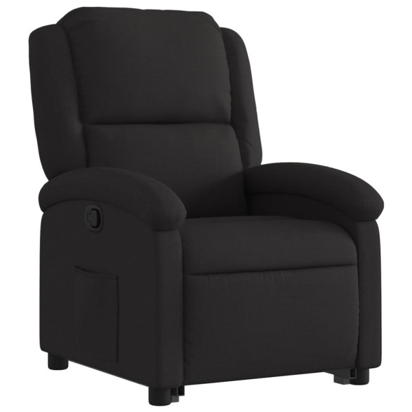 Sillón reclinable elevable tela negro M 4
