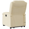 Silla de masaje reclinable de pie de tela color crema 4