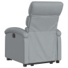 Sillón eléctrico reclinable elevable de tela gris claro 4