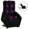 Sillón de masaje eléctrico reclinable elevable tela negro 2