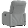 Sillón de masaje eléctrico reclinable elevable tela gris claro 4