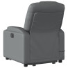 Sillón reclinable de masaje de pie cuero artificial gris 4