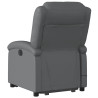 Sillón reclinable de masaje de pie cuero artificial gris 4