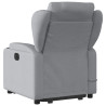 Sillón de masaje eléctrico reclinable elevable tela gris claro 4