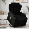 Sillón reclinable de masaje de pie cuero artificial negro 1
