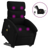 Sillón de masaje eléctrico reclinable elevable tela negro 2