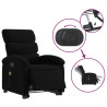 Sillón de masaje eléctrico reclinable elevable tela negro 5