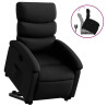 Sillón reclinable elevable cuero artificial negro 2