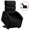 Sillón reclinable y elevable eléctrico cuero sintético negro 2