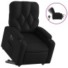 Sillón reclinable y elevable eléctrico cuero sintético negro 2