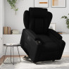 Sillón reclinable y elevable eléctrico cuero sintético negro 1