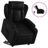 Sillón reclinable y elevable eléctrico cuero sintético negro 2