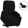 Sillón eléctrico reclinable elevable de tela negro 2