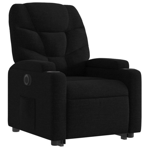 Sillón eléctrico reclinable elevable de tela negro M 3