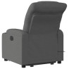 Sillón de masaje eléctrico reclinable elevable tela gris oscuro 4