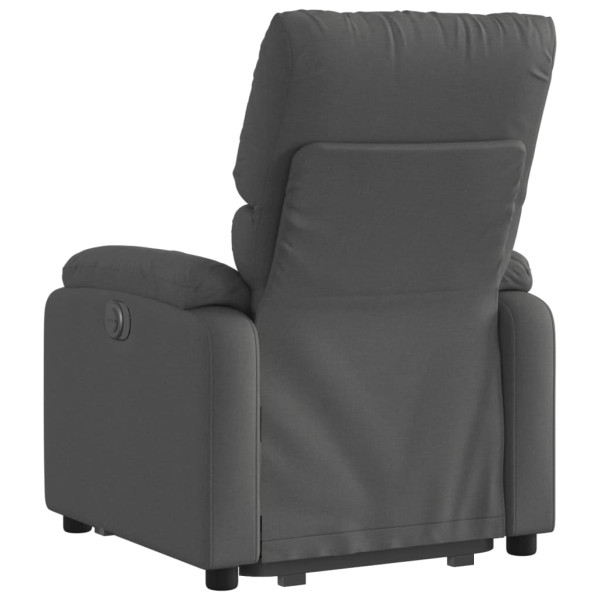 Sillón eléctrico reclinable elevable de tela gris oscuro M 4