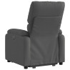 Sillón eléctrico reclinable elevable de tela gris oscuro 4