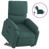 Sillón eléctrico reclinable elevable de tela verde oscuro 2