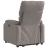 Sillón eléctrico reclinable elevable de tela gris taupe 4