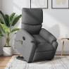 Sillón de masaje eléctrico reclinable elevable tela gris oscuro 1