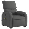 Sillón de masaje eléctrico reclinable elevable tela gris oscuro 3