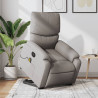Sillón de masaje eléctrico reclinable elevable tela taupé 1