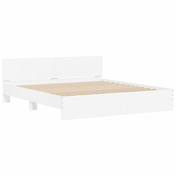 Estrutura de cama com cabeceira 160x200 cm branco M 4