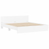 Estrutura de cama com cabeceira 160x200 cm branco 4
