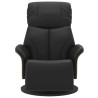 Sillón reclinable con reposapiés cuero sintético negro 3