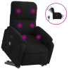 Sillón masaje eléctrico reclinable elevable tela negro 2