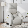Sillón masaje eléctrico reclinable elevable tela gris claro 1