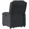 Sillón reclinable elevable cuero auténtico negro 3
