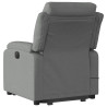 Sillón de masaje eléctrico reclinable elevable tela gris oscuro 4