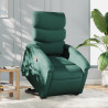 Sillón reclinable elevable tela verde oscuro 1