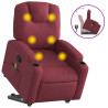 Poltrona de massagens reclin. elevatória tecido vermelho tinto 2