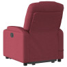 Sillón reclinable de masaje elevable tela rojo tinto 4